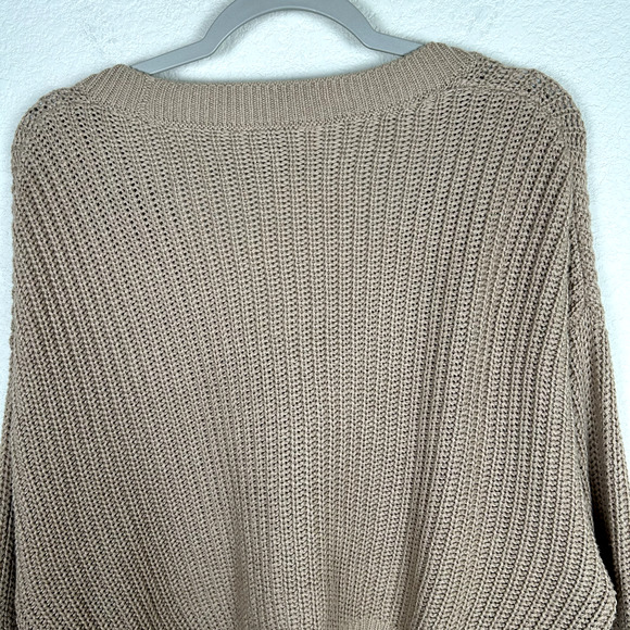 Divided Womens Sz M Womens cropped blocky cotton blend cardigan w/balloon sleeve - Picture 4 of 9